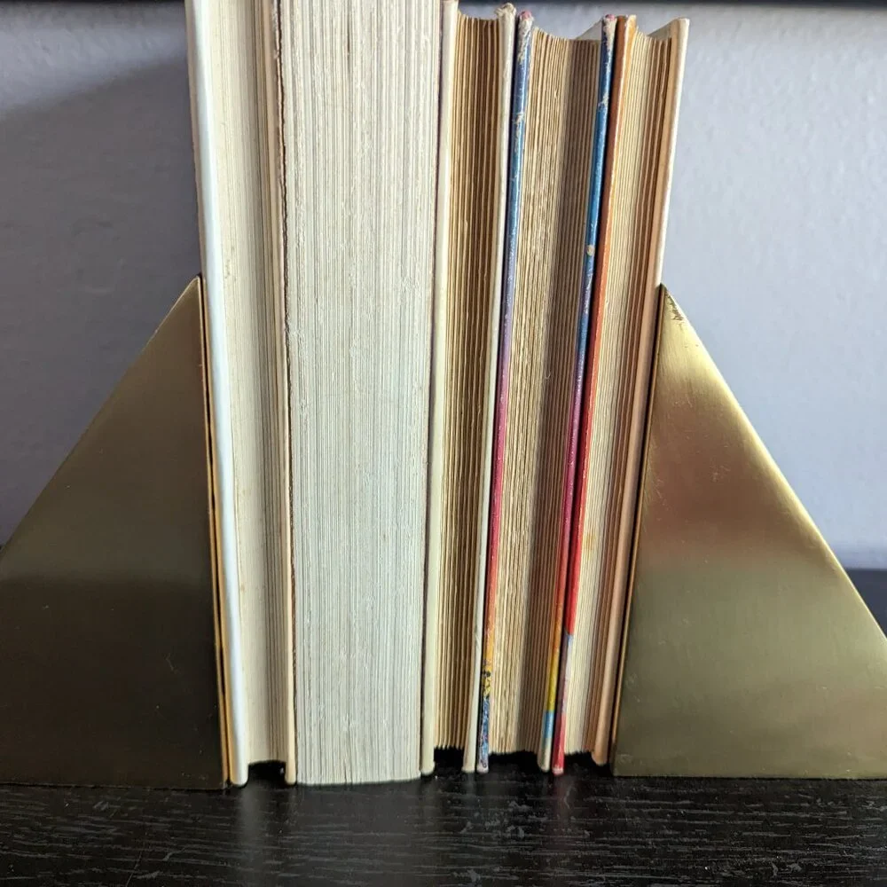 Restoration Hardware RH Teen Brass Geometric Bookends